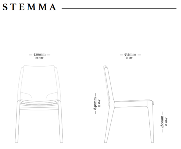 Cadeira de jantar Stemma - Image 3