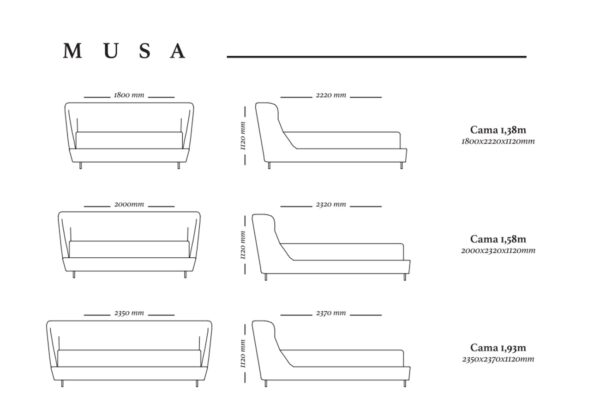 Cama casal Musa - Image 4