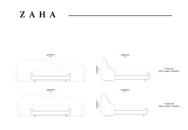 Cama casal Zaha - Image 4