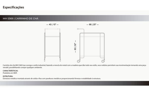 Carrinho de chá MH 5369 - Image 3