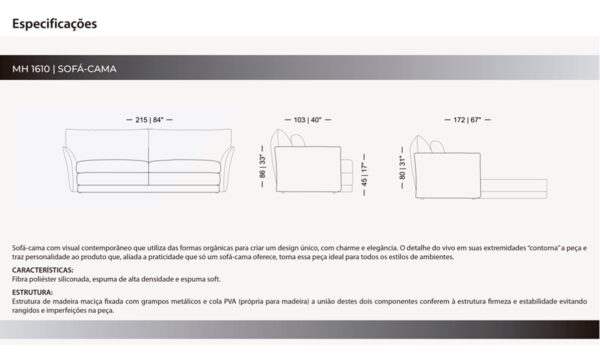 Sofá Cama MH 1610 - Herval - Image 3