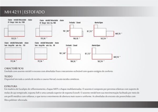 Sofa retrátil MH 4211 - Herval - Image 6