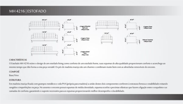 Sofá 3Lug  MH 4216 -  Herval - Image 3