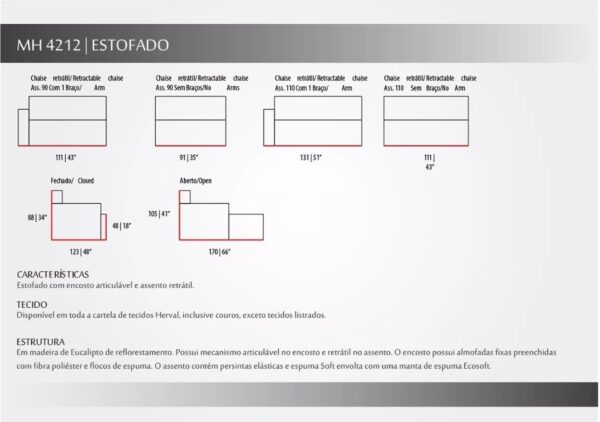 Sofá Retratil MH 4212 - Herval - Image 3